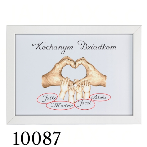 PIĘKNA RAMKA A4 dla babci i dziadka pomysł na prezent od wnuków