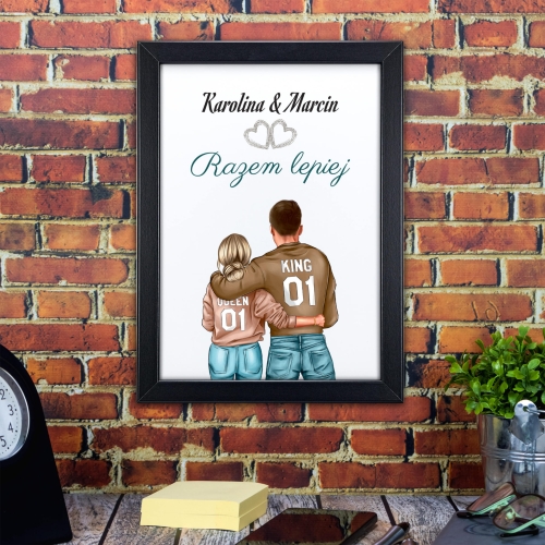 PLAKAT DLA ZAKOCHANYCH romantyczny prezent dla Niej dla Niego