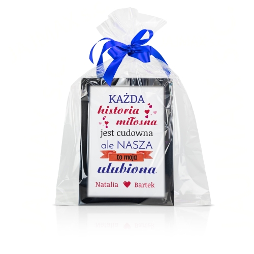 PREZENT NA WALENTYNKI ramka A4 nasza historia miłosna upominek
