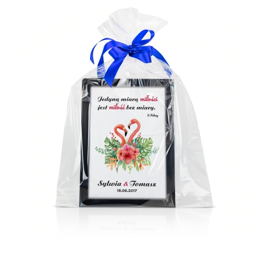 Cytat miłosny CZARNA RAMKA A4 PLAKAT dla par na Walentynki