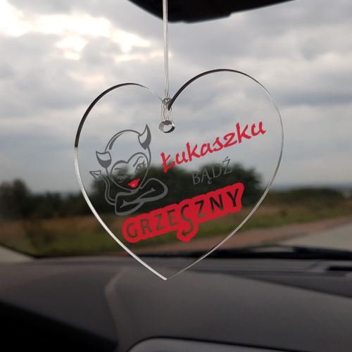 Zawieszka do samochodu Dla Niego Diabełek UPOMINEK NA WALENTYNKI