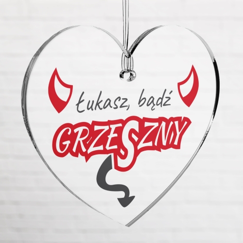 POMYSŁ NA PREZENT NA WALENTYNKI zawieszka do auta z imieniem