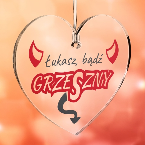 POMYSŁ NA PREZENT NA WALENTYNKI zawieszka do auta z imieniem