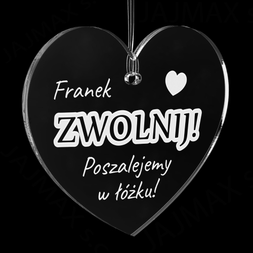 ZAWIESZKA SAMOCHODOWA grawerowany upominek dla Niego ZWOLNIJ
