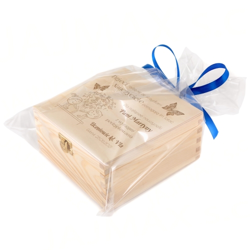 Zestaw prezentowy z miodem PODZIĘKOWANIE DLA NAUCZYCIELA grawer