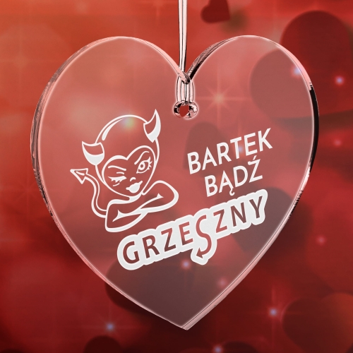 UPOMINKI NA WALENTYNKI zawieszki do auta z personalizacją grawer