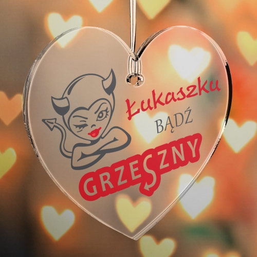 Zawieszka do samochodu Dla Niego Diabełek UPOMINEK NA WALENTYNKI