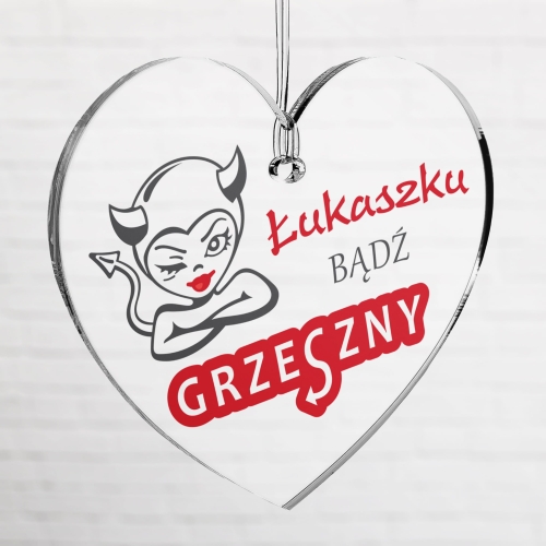 Zawieszka do samochodu Dla Niego Diabełek UPOMINEK NA WALENTYNKI