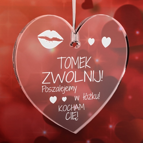 ZAWIESZKA DO SAMOCHODU prezent na Walentynki dla kierowcy grawer