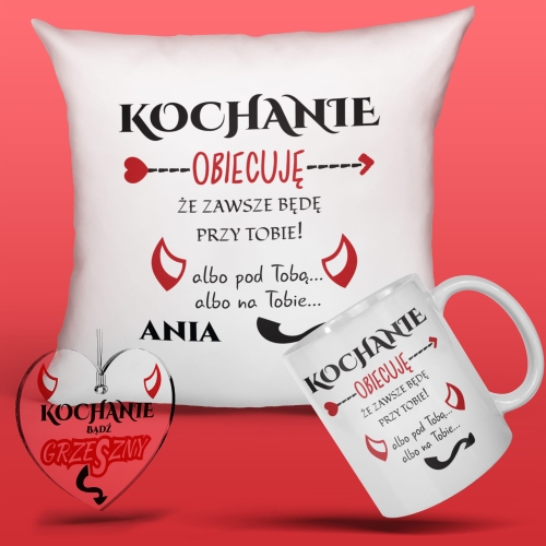 ZESTAW PREZENTOWY NA WALENTYNKI dla żony dla męża ZABAWNY NADRUK