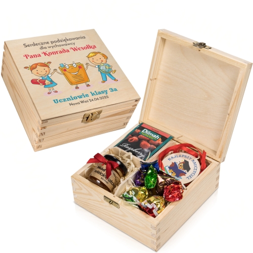 HERBACIARKA Z MEDALEM dla nauczyciela nauczycielki nadruk