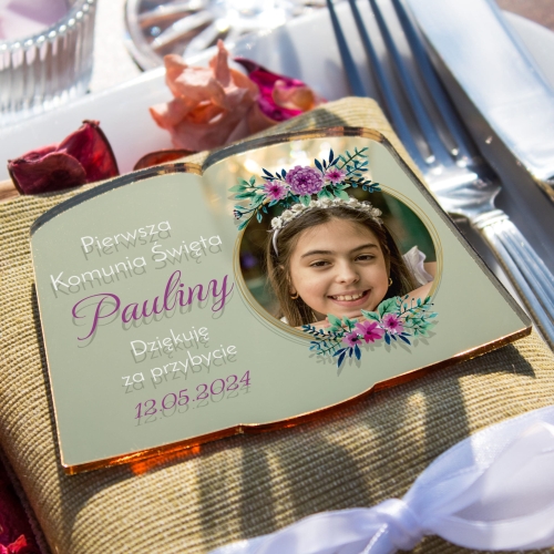 PODZIĘKOWANIE DLA GOŚCI KOMUNIA magnes złota księga zdjęcie