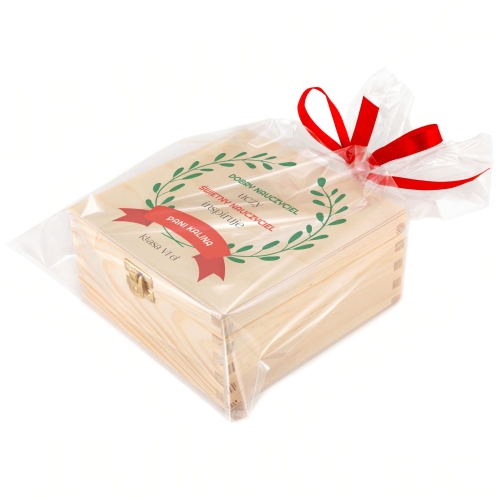 HERBACIARKA Z MEDALEM dla nauczyciela nauczycielki nadruk