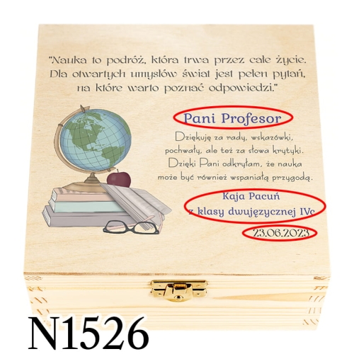 HERBACIARKA Z MEDALEM dla nauczyciela nauczycielki nadruk