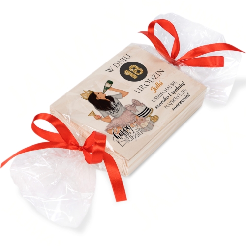 Pudełko na pieniądze z życzeniami NA URODZINY ZASTRZYK GOTÓWKI 