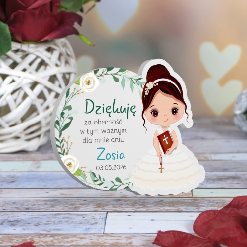 MAGNES upominki dla gości na komunię DLA DZIEWCZYNKI nadruk