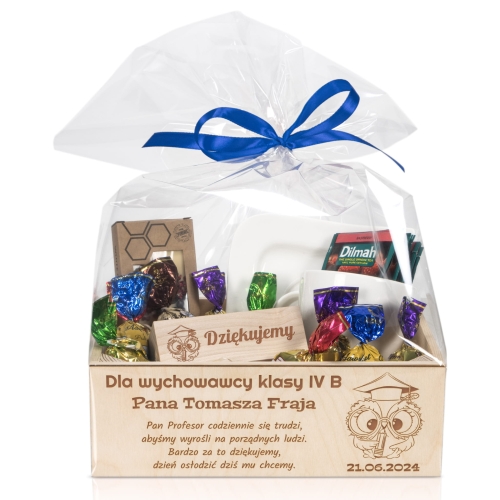 Kosz prezentowy grawer UPOMINEK DLA NAUCZYCIELA