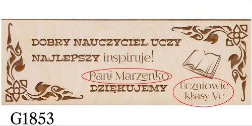 Kosz prezentowy grawer UPOMINEK DLA NAUCZYCIELA