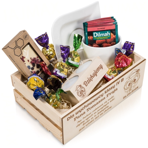 Kosz prezentowy grawer UPOMINEK DLA NAUCZYCIELA