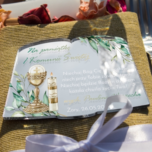 Prezent od wychowawcy nauczyciela dla dziecka pamiątka komunia 