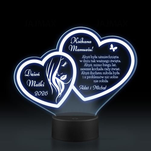 STATUETKA LED nowoczesny prezent dla mamy na Dzień Matki