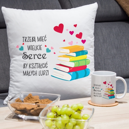 PREZENT NA ZAKOŃCZENIE ROKU SZKOLNEGO kubek i poduszka