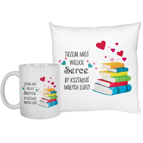 PREZENT NA ZAKOŃCZENIE ROKU SZKOLNEGO kubek i poduszka