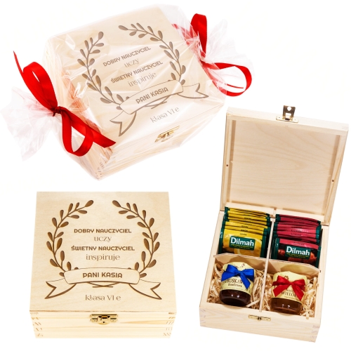 PODZIĘKOWANIA DLA WYCHOWAWCZYNI pudełko prezentowe z grawerem