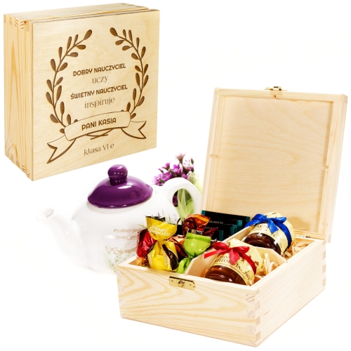 PODZIĘKOWANIA DLA WYCHOWAWCZYNI pudełko prezentowe z grawerem