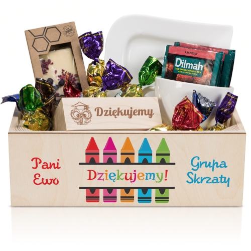 WYJĄTKOWY KOSZ PREZENTOWY DLA NAUCZYCIELA duży zestaw od klasy