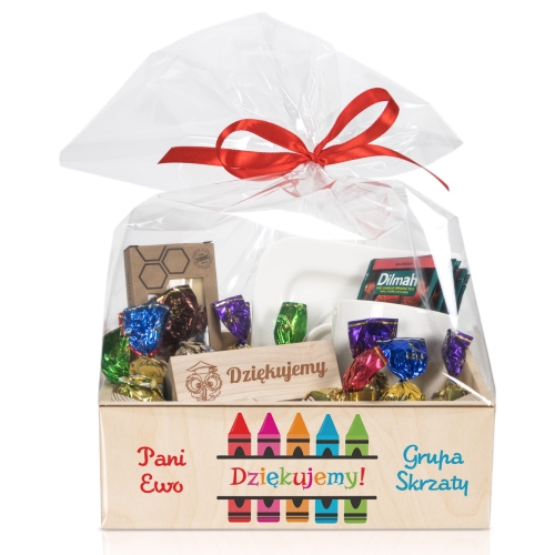 WYJĄTKOWY KOSZ PREZENTOWY DLA NAUCZYCIELA duży zestaw od klasy