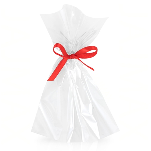Woreczek celofanowy 12x20 - wstążka CZERWONA