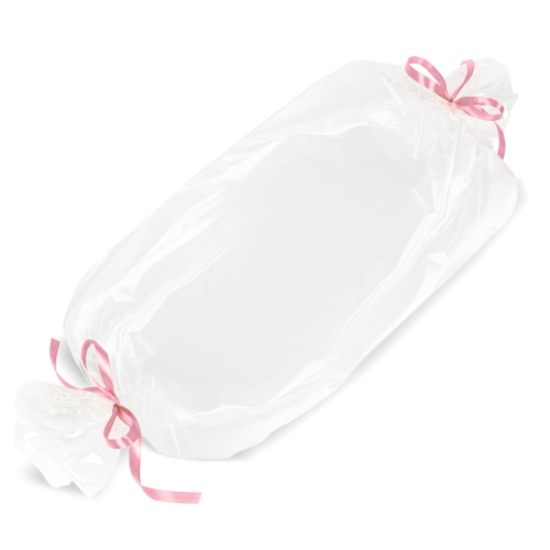 Rękaw celofanowy 50x100 - wstążeczki JASNY RÓŻ