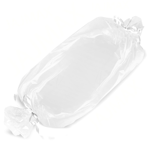 Rękaw celofanowy 50x100 - wstążeczki BIAŁE