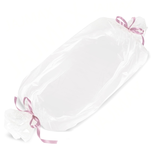 Rękaw celofanowy 50x100 - wstążeczki PUDROWY RÓŻ