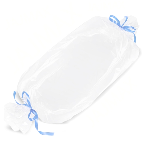 Rękaw celofanowy 50x100 - wstążeczki BŁĘKITNE