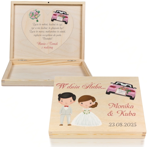 PUDEŁKO NA PIENIĄDZE prezent na wesele dla Pary Młodej wierszyk