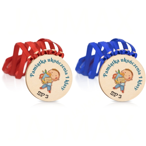 Medal dla ucznia PAMIĄTKA NA ZAKOŃCZENIE ROKU szkolnego nadruk