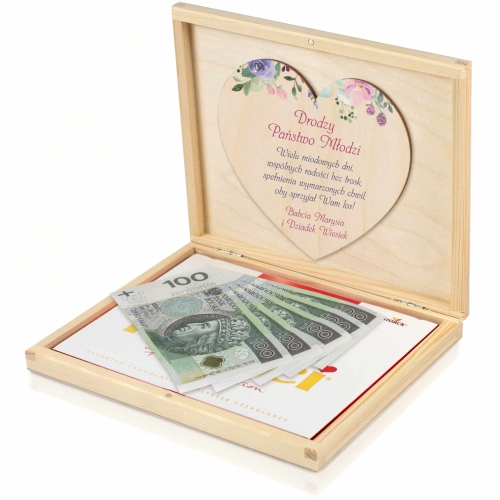 ŻYCZENIA ŚLUBNE oryginalna pamiątka ślubna pudełko na pieniądze