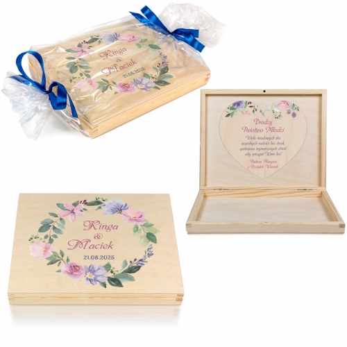 ŻYCZENIA ŚLUBNE oryginalna pamiątka ślubna pudełko na pieniądze